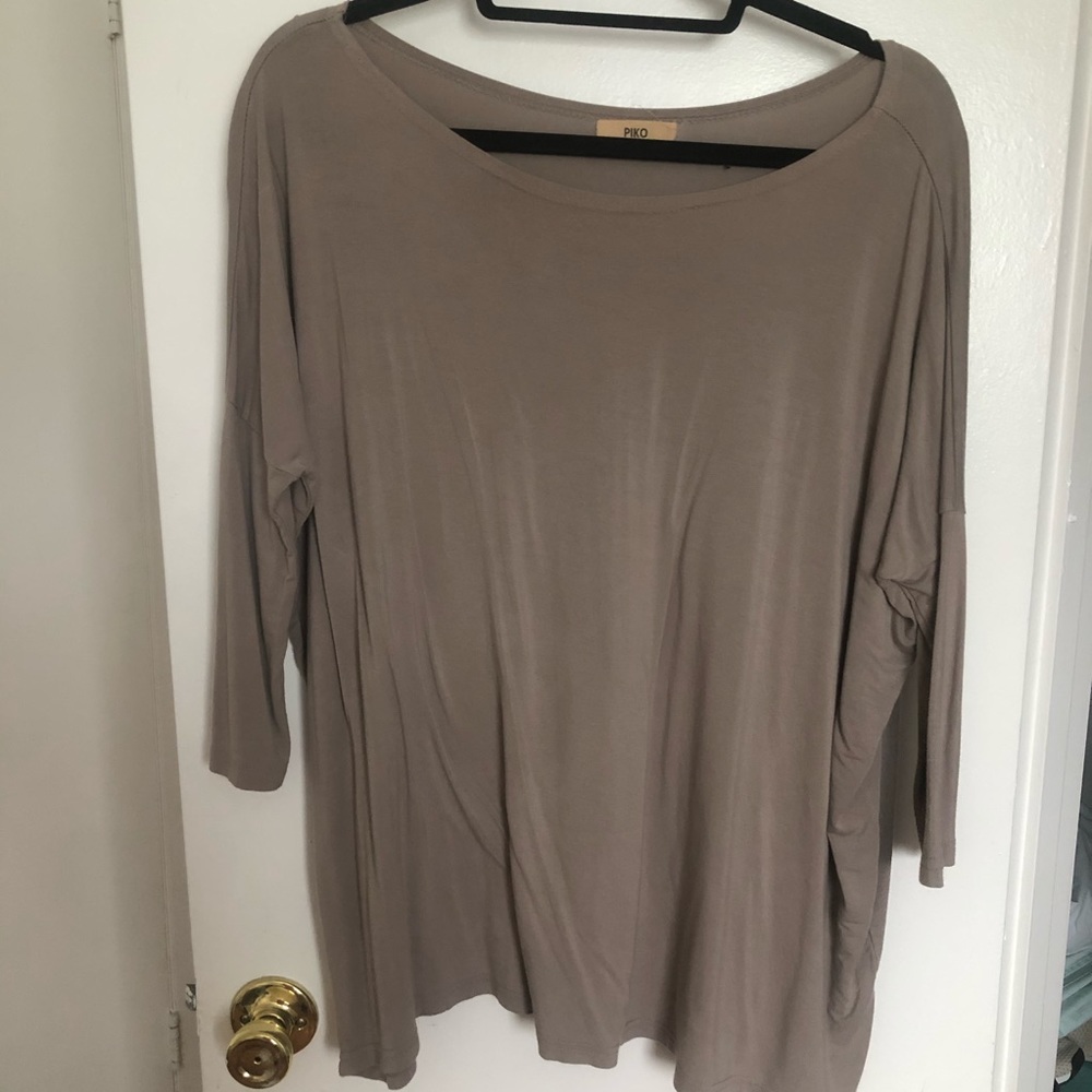 PIKO Flowy Tan Blouse